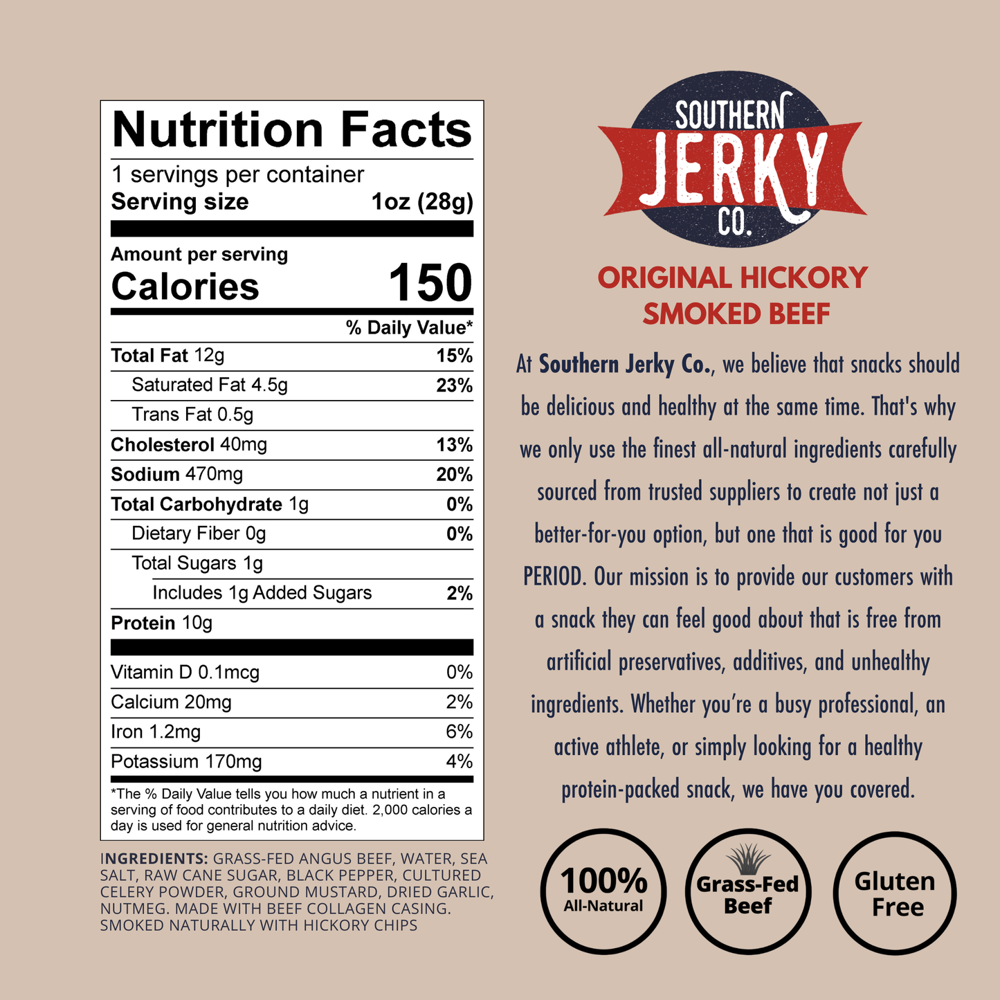 Original Hickory Smoked Beef Stick